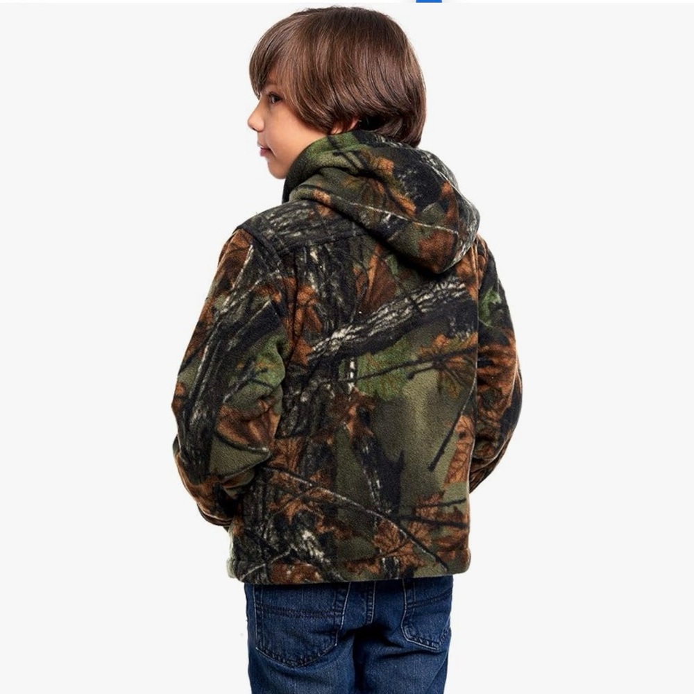 TrailCrest Kids Camouflage Zip Up Hooded Jacket